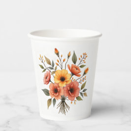 秋の花束ペーパーカップ 紙コップ