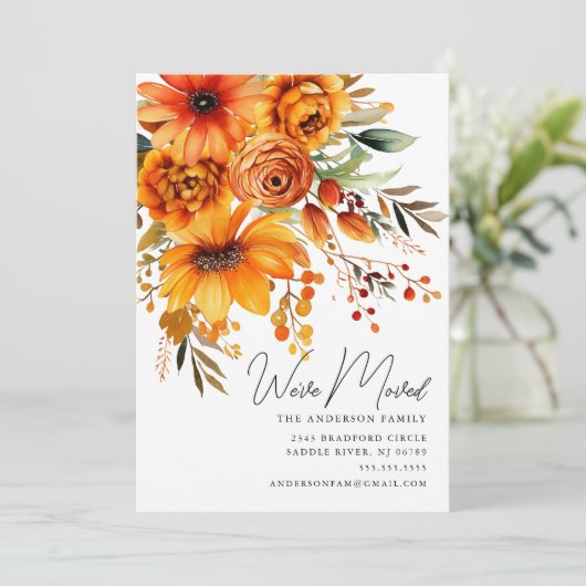 秋の花束引越のお知らせ 招待状 (スタンド正面)