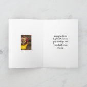 秋の花束折りグリーティングカード カード (内部)