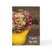 秋の花束折りグリーティングカード