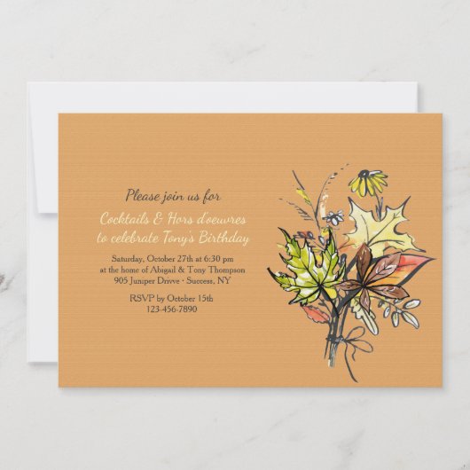 秋の花束2の招待状 招待状 (正面)