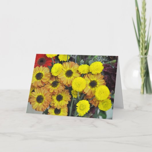 秋の花束 サンキューカード (正面)