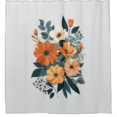 秋の花束 シャワーカーテン (正面)