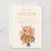 秋の花束 ラスティック バースデーパーティー 招待状 (正面)