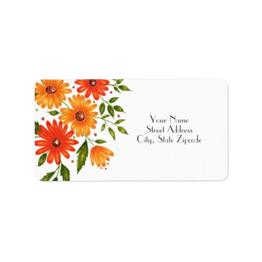 秋の花束 ラベル (正面)