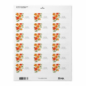 秋の花束 ラベル (フルシート)