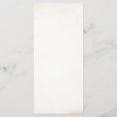 秋の花柄パンプキン感謝祭ディナーメニュー メニュー (裏面)