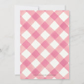 秋の花柄ピンクの小さなパンプキンガール ベビーシャワー 招待状 (裏面)