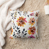 秋の花柄 クッション (ブランケット)