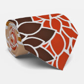 秋の花柄 ネクタイ (ロール)