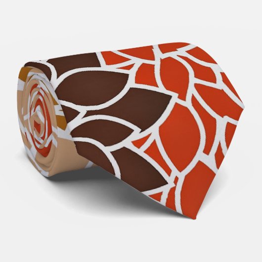 秋の花柄 ネクタイ (ロール)