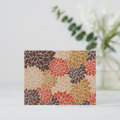 秋の花柄 ポストカード (スタンド正面)