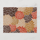 秋の花柄 ポストカード (正面)