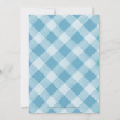 秋の花柄 青い小さなパンプキン男の子ベビーシャワー 招待状 (裏面)