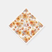 秋の花柄B01 スタンダードカクテルナプキン (角)