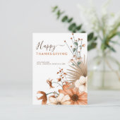 秋の花模様が紅葉に感謝祭 シーズンポストカード (スタンド正面)