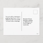 秋の花模様が紅葉に感謝祭 シーズンポストカード (裏面)