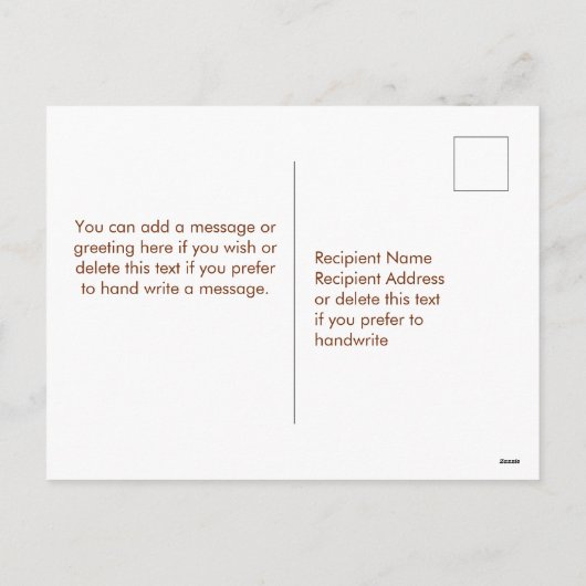 秋の花模様が紅葉を楽しむ感謝祭 シーズンポストカード (裏面)