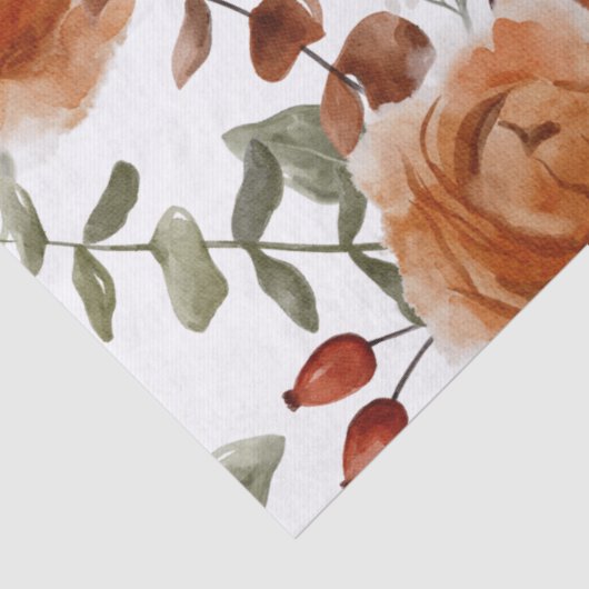 秋の花模様のティッシュペーパー 薄葉紙 (詳細)
