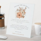 秋の花模様の皆様に感謝結婚のメッセージ 台座サイン (インサイチュ)