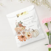 秋の花模様カボチャ新しいミセス・ミセス・ありがとう フェイバーバッグ (封をした状態)