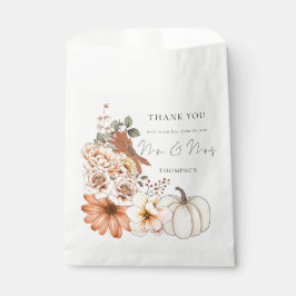 秋の花模様カボチャ新しいミセス・ミセス・ありがとう フェイバーバッグ