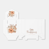 秋の花模様スクリプト名ハッピー感謝祭 フェイバーボックス (折り畳みなし)