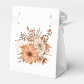 秋の花模様スクリプト名ハッピー感謝祭 フェイバーボックス (裏面サイド)