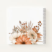 秋の花模様ズが新婚のゲストブックを希望 ノートブック (裏面)