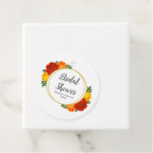 秋の花模様ブライダルシャワー フェイバータグ (インサイチュ)