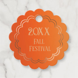 秋の花模様メッセージカード フェイバータグ