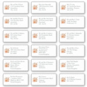 秋の花模様個人受取人名住所 シール (正面)