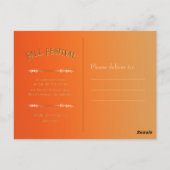 秋の花模様招待状はがき ポストカード (裏面)