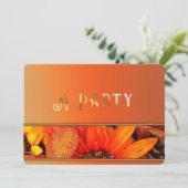 秋の花模様招待状 招待状 (スタンド正面)