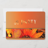 秋の花模様招待状 招待状 (正面)