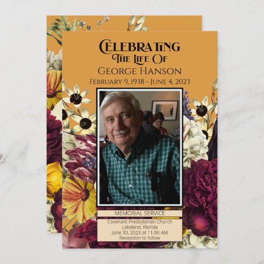 秋の花模様葬祭記念発表 プログラム (正面/裏面)