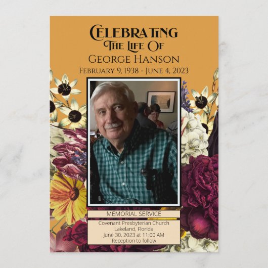 秋の花模様葬祭記念発表 プログラム (正面)