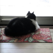 秋の花模様 ドアマット