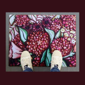 秋の花模様 ドアマット