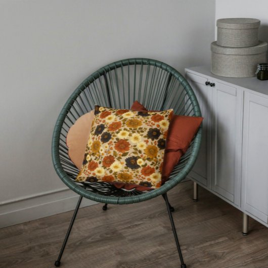 秋の花模様 – ファームハウスボホ クッション