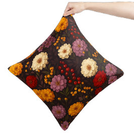 秋の花模様 – ファームハウスボホ クッション