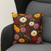秋の花模様 – ファームハウスボホ クッション