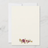 秋の花水彩リハーサルディナー招待状 招待状 (裏面)