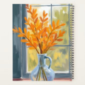 秋の花瓶の水彩画 プランナー手帳 (裏面)