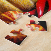 秋の花素朴のカボチャ ジグソーパズル (側面)