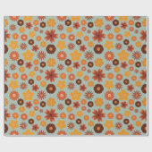 秋の花素朴継ぎ目のない感謝祭 ラッピングペーパー (フラット)