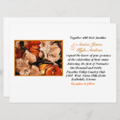 秋の花結婚の侵入 招待状 (正面/裏面)