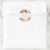 秋の花結婚の感謝 ラウンドシール (バッグ)