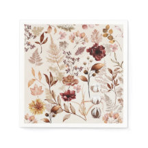 秋の花葉と水彩