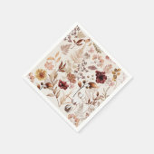 秋の花葉と水彩 スタンダードカクテルナプキン (角)